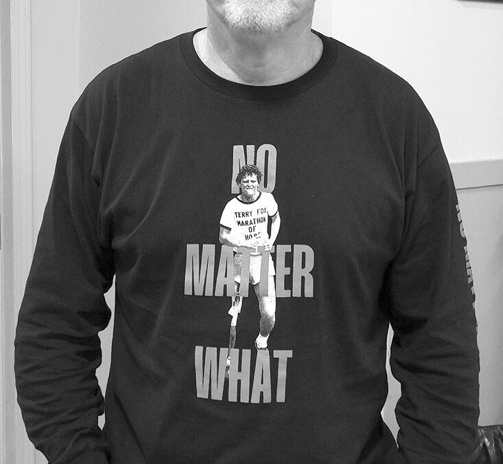 Fred Fox carrying on the Marathon of Hope