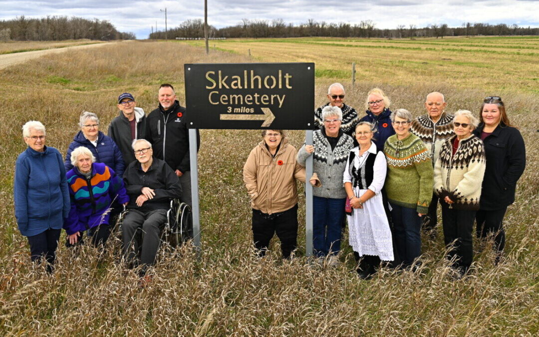 Skalholt Cemetery directional sign replaced